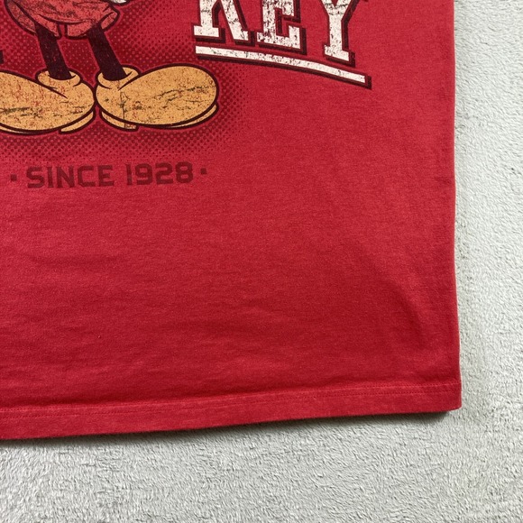 Disney Store Shirt Adult Large Red Mickey Mouse Cartoon Graphic Tee Animation - Picture 4 of 13